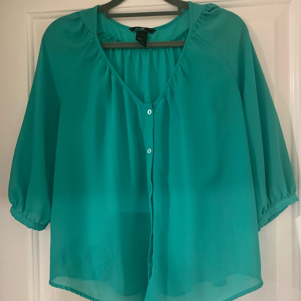 Express Jade Green Blouse